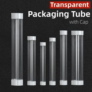 <span class=keywords><strong>Tube</strong></span> d'emballage pour PC à bas prix, <span class=keywords><strong>tube</strong></span> d'emballage transparent extrudé personnalisé, longueur de coupe avec bouchons pour le stockage de billes - Product Image 1