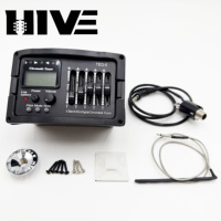 HIVE 5 Band Slide Fader EQ Equalizer TEQ-5 Acoustic Folk Guitar Pickup with Twelve Tone Equal Temperament Tuner & Accessories