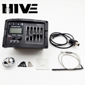 HIVE 5 Band Slide Fader EQ Equalizer TEQ-5 אקולייזר אקוסטי לגיטרה עם מקלט גיטרה עם 12 צלילים, טיונר ואביזרים - Product Image 5