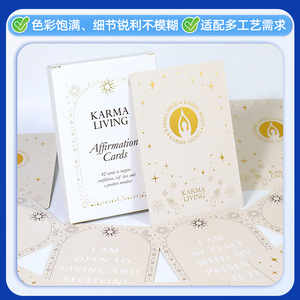 Cartes de méditation Jin Li, pleine conscience, motivation, feuille d'or, soulagement du stress, version anglaise, cartes à jouer personnalisées - Product Image 3