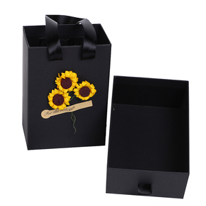 Upin Amazon top gift box premium packaging boxes gifts Sunflower black gift box
