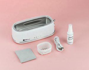 2023 nouveau design anneau de <span class=keywords><strong>lunettes</strong></span> Mini réservoir d'alimentation en acier inoxydable MINI nettoyeur <span class=keywords><strong>à</strong></span> <span class=keywords><strong>ultrasons</strong></span> version sans fil - Product Image 3