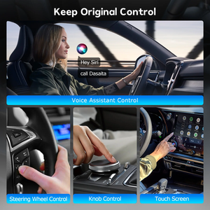 Dasaita Plug-and-Play <span class=keywords><strong>Adaptateur</strong></span> Carplay sans fil Smart AI Box pour Android Auto & Apple Carplay Filaire Car Play pour Tacoma & Accord - Product Image 4