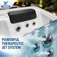 Bain à remous extérieur moderne YUNMAN 2,4 m, spa hydro-massant en acrylique, design autoportant pour villa, garantie 5 ans