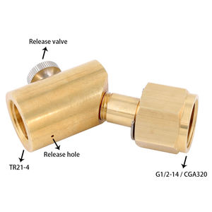 Adaptateur de <span class=keywords><strong>remplissage</strong></span> de CO2 pour soda CGA320 avec soupape de décharge pour <span class=keywords><strong>SodaStream</strong></span> / Soda Club - Product Image 4