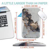 Tapis de souris ergonomique en mousse à mémoire de forme avec base antidérapante en silicone et design en gel pour utilisation sur ordinateur - En stock