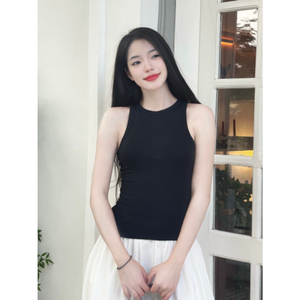 Summer Workout Tops Fitted Stretch Gym Singlet Women Tank Top High Grade Elastic Slim Fit Racerback Yoga Sport - Product Image 1