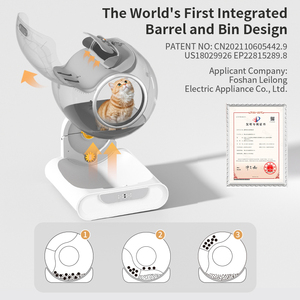 Neue Farbe Grau Intelligente Katzentoilette Mit WLAN Geruchskontrolle 65L Großer Raum Selbstreinigend Automatische Katzentoilette - Product Image 4