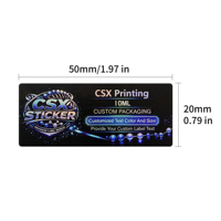 Étiquettes personnalisées haut de gamme imperméables pour petits flacons, autocollants pour flacons de sérum, forme personnalisée pour flacons en verre de 3 ml, 5 ml, 10 ml, papier holographique