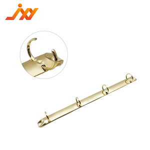 Cơ chế kết dính 4 lỗ kim loại 4 vòng với xử lý bề mặt vàng nhẹ và kẹp màu bạc - Product Image 3