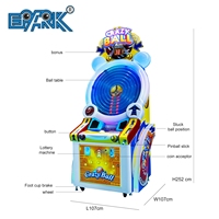 Machine de rachat de billets Crazy Ball en plastique et métal d'arcade à pièces pour parc d'attractions