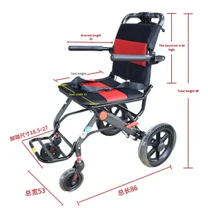 Équipement portatif léger de réadaptation de fauteuil roulant pliable multifonctionnel d'aide à la mobilité à quatre roues anti-chute - Product Image 1