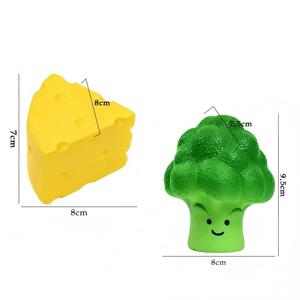 Giocattolo da Masticare per Cani in Lattice, Simulazione Broccoli e Formaggio, Giocattolo per la Pulizia dei Denti per Tutte le <span class=keywords><strong>Razze</strong></span> <span class=keywords><strong>di</strong></span> Cani Piccoli e Grandi - Product Image 3
