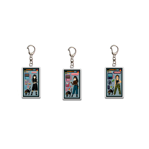Llavero de acrílico personalizado con diseño de dibujos animados, hombre pixelado, colgante impreso UV, accesorios para bolsos - Product Image 3