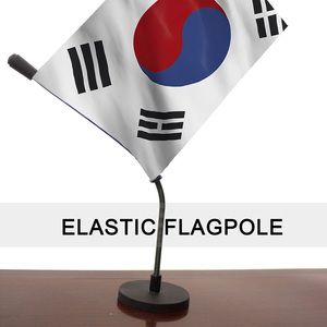 韩国汽车标志带磁性底座和韩国Kr国家汽车发动机罩Bagetu柔性旗杆 - Product Image 3