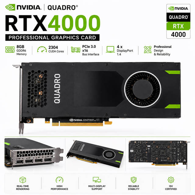 RTX4000 8GB GDDR6 Graphics Card RTX4000 GPU RTX4000 Professional
