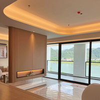 Panel Dinding Ramah Lingkungan Berbahan Mineral Alami Tahan Api A1 Rendah VOC untuk Hotel Mewah, Vila, Kamar Mandi & Penggunaan Luar Ruangan