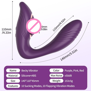 Vibratore Succhiante per Clitoride, Stimolatore Clitorideo in Silicone, Dildo Vibrante per Masturbazione Femminile, Giocattoli Sessuali per Donna - Product Image 5