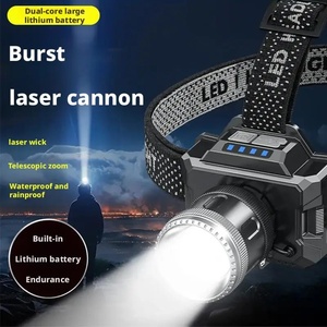 Có Thể Sạc Lại LED Zoom Cảm Ứng Đèn Pha Ánh Sáng Mạnh Mẽ USB IP65 Đa-Chức Năng Mặc Đèn Pin Cho Câu Cá Đêm Khai Thác Mỏ - Product Image 2