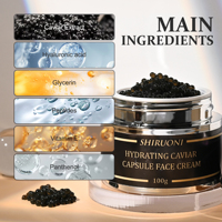 Crème Visage Hydratante et Liftante Bio Végane au Caviar Noir en Capsules, Effet Éclat, à Marque Blanche, Enrichie en Vitamine E