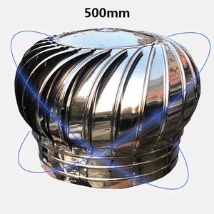 พัดลมดูดอากาศแบบติดหลังคาสแตนเลส ขนาด 500 มม. แบบหมุนได้เอง สำหรับระบบระบายอากาศในโรงงานและฟาร์ม - Product Image 2