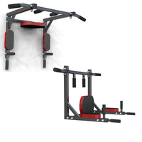 Tour de musculation portable et réglable multifonctionnelle pour usage domestique, avec barre horizontale, barres parallèles et station de traction murale en métal