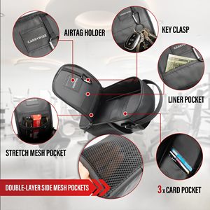 Magnetic Gym Bag <b>Water</b> <b>Bottle</b> Carrier with <b>Strap</b> Phone Pockets PU Leather Strong Magnetic Bag for Men and Women for Fitness - Product Image 6