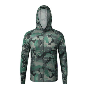 HEALY Design personnalisé Sweat à capuche de pêche respirant UPF50 Chemise de performance à manches longues 100% polyester Impression par sublimation confortable - Product Image 3