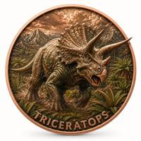 Pièce de monnaie en cuivre pur 999 de 5 oz, série dinosaures en relief, divers styles et couleurs, haute définition UV 3D, édition de collection