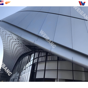 Nhà máy tùy chỉnh hiện đại bên ngoài bền nhôm Composite Panel cho kho Rèm tường mặt tiền với chống cháy Tính năng - Product Image 1