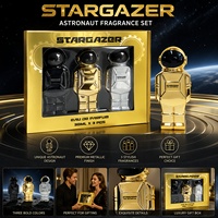 Deold En Stock Stargazer Astronaut OEM Logo Personnalisé Marque Privée Vente en Gros Coffret Cadeau de 3 Parfums EDP Métalliques en Bouteille