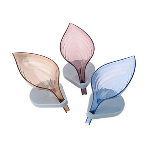 202 vendita calda scatola di sapone a forma di foglia trasparente <span class=keywords><strong>ventosa</strong></span> <span class=keywords><strong>portasapone</strong></span> piatto da bagno <span class=keywords><strong>portasapone</strong></span> antiscivolo - Product Image 1