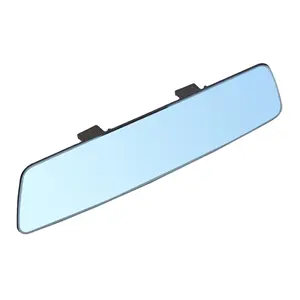 280毫米蓝色色调广角无框镜后视镜防破碎易于安装夹式镜新车配件