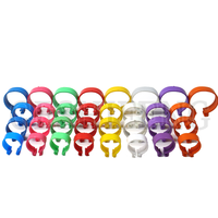 Geshifeng NO. Bague d'identification à clipser pour poulet 001-100, personnalisable, en plastique, 8 couleurs, pour volailles