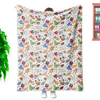 Couverture en peluche de souris de Noël de dessin animé classique de luxe de concepteur personnalisé grande oreille Saint Patrick's Day Magic King Jacquard tricoté