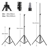 Kit d'éclairage photo de studio avec 2 ampoules LED 85W bicolores 2800K-5700K et boîte à lumière