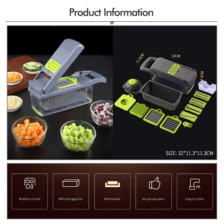 13 In 1 Manual Vegetable Chopper Cutter Kitchen Tools