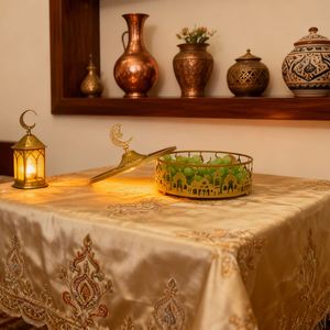 Bandeja de Metal con Diseño de Estrella y Creciente de Oriente Medio, Decoración Creativa para el Hogar, Plato para Frutas y Bocadillos - Product Image 3