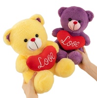 Peluche Ours Amoureux Saint-Valentin Rembourrée avec Coussin Cœur en Coton PP Brodé Jouet Réconfortant Toy Story JINTUO