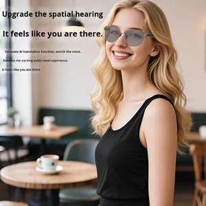 Occhiali Smart Comodi con Cuffie Audio per Interpretazione Simultanea e Traduzione AI - Occhiali da Sole Smart di Tendenza 2026 - Product Image 5