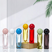 Flacons de parfum rectangulaires en verre de 30 ml à col serti, plusieurs couleurs, pour présentation, rouge, bleu, Frascos Vidrio Para Perfume, de Chine