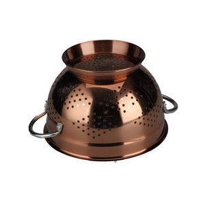 Stainless Steel Food Strainers Basket Fruit Vegetable Washing Basket Rice Strainer with Handle - Product Image 6