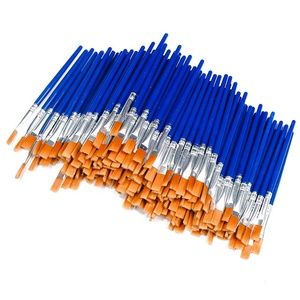 Nguồn Cung cấp nghệ thuật các nhà sản xuất biểu tượng tùy chỉnh Nylon xử lý paintbrush Set nghệ thuật sơn bàn chải chuyên Nghiệp Màu Xanh sơn bàn chải - Product Image 1