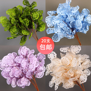 Fleurs artificielles, feuilles perforées, bouquet en plastique, décoration de mariage, accessoires pour la maison et l'extérieur - Product Image 3