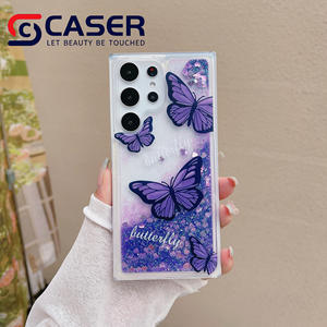 Trasparente liquido sabbie mobili Bling viola paillettes fiore cassa del telefono per <span class=keywords><strong>Samsung</strong></span> S24 S23 S22 A32 <span class=keywords><strong>A54</strong></span> telefoni cellulari - Product Image 3
