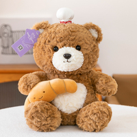 Peluche Ours en Peluche Mignon de Boulangerie, Jouet Doux en Forme de Chef avec Chapeau de Chef pour Commandes en Gros aux Magasins de Cadeaux