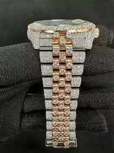 Reloj Mecánico de Cuarzo con Diamantes de Moissanita de Lujo para Hombre, con Caja de Aleación y Diseño Hip Hop con Incrustaciones - Product Image 3