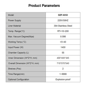 Cámara de Secado al Vacío con Electrodo de Calentamiento de Escritorio para Laboratorio, Horno de Secado al Vacío de Capas - Product Image 4