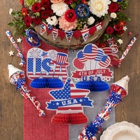 EASTTERN Party Supplies 4 juillet USA Fête de la fête nationale Décoration de bureau en nid d'abeille Centres de table pour la décoration de fête