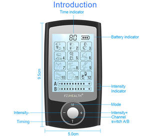 Taşınabilir LCD ekran Tens EMS elektro terapi cihazı masaj onlarca elektrotlar ped kas stimülatörü - Product Image 3